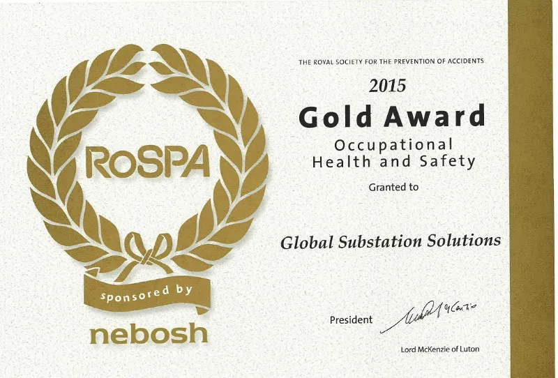 RoSPA Gold Award 2015